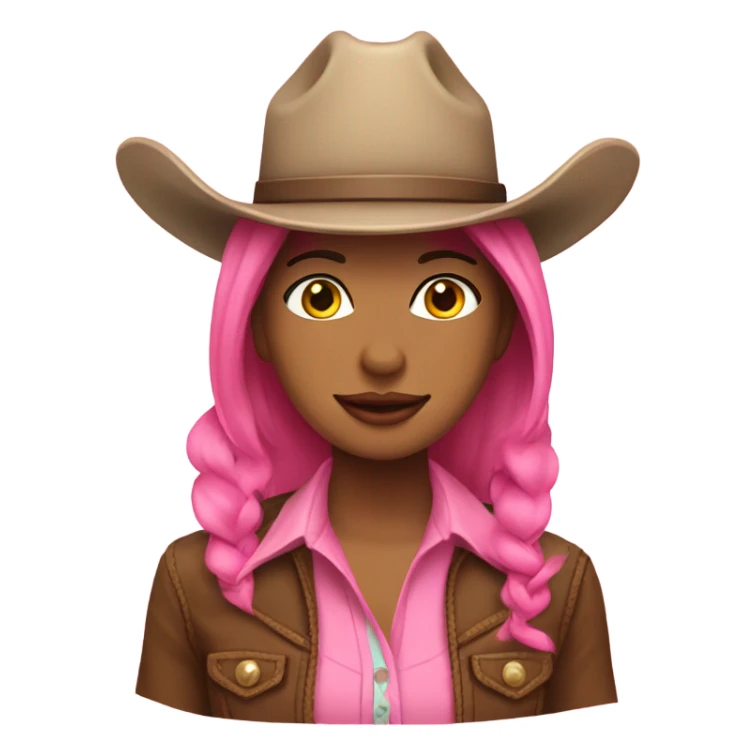 Cowgirl with pink hat  sticker