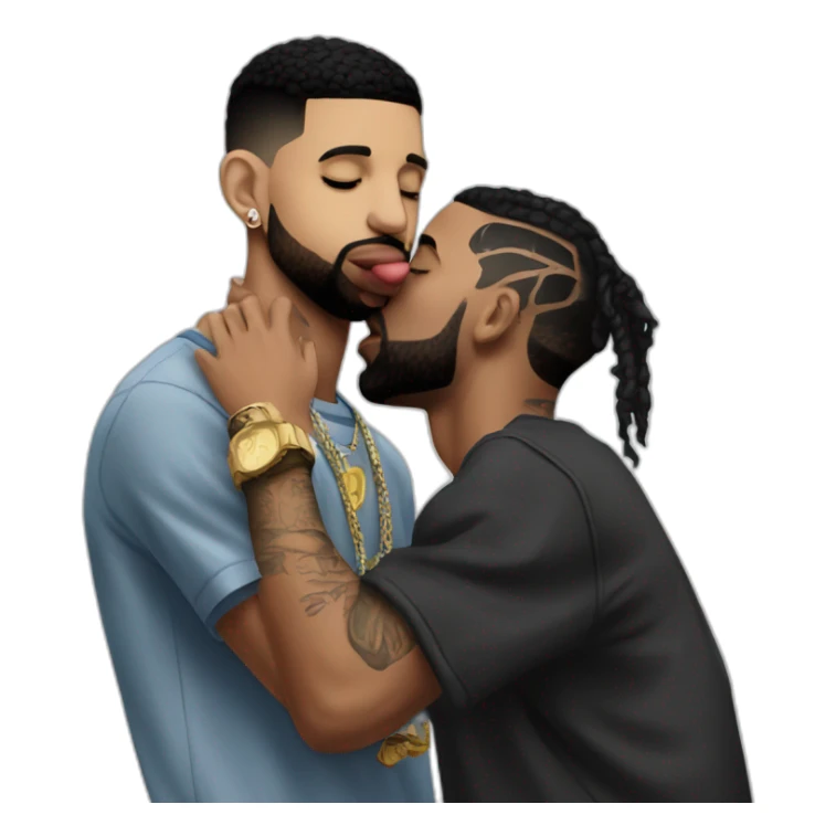 drake kissing 21 savage sticker