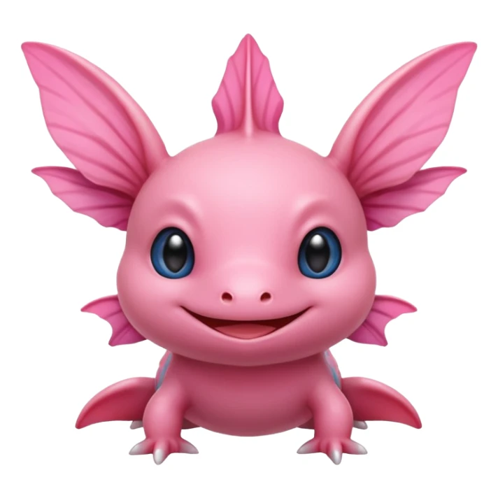 Cute Axolotl-Mudkip-Digimon-Fakémon-dragon sticker