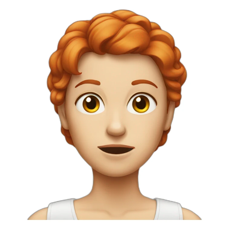 Redhead woman mad sticker