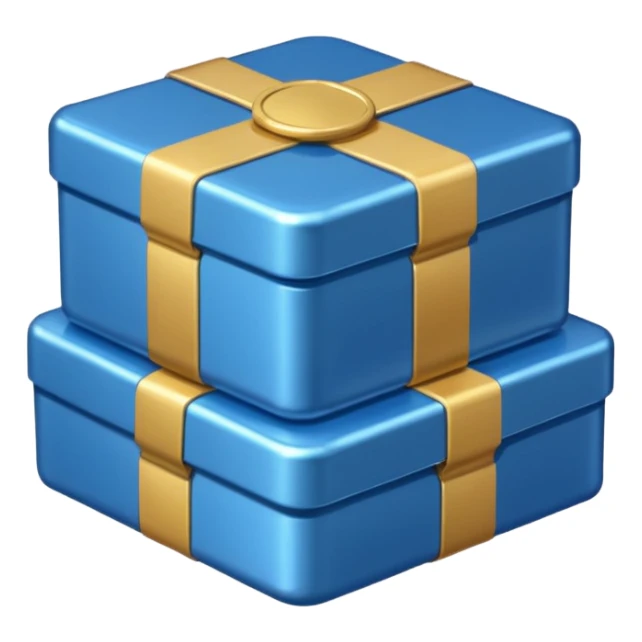 blue coins credit in a package sticker