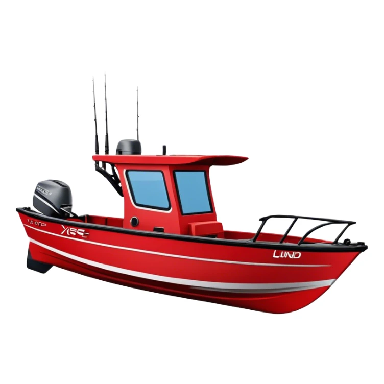 Fishing Boat - Lund 1775 Crossover XS (Model Year: 2022) (Iconic colour: Red with black trim) sticker
