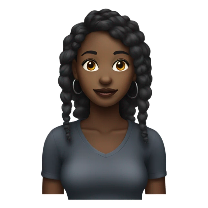 a black girl with nose piercing  sticker
