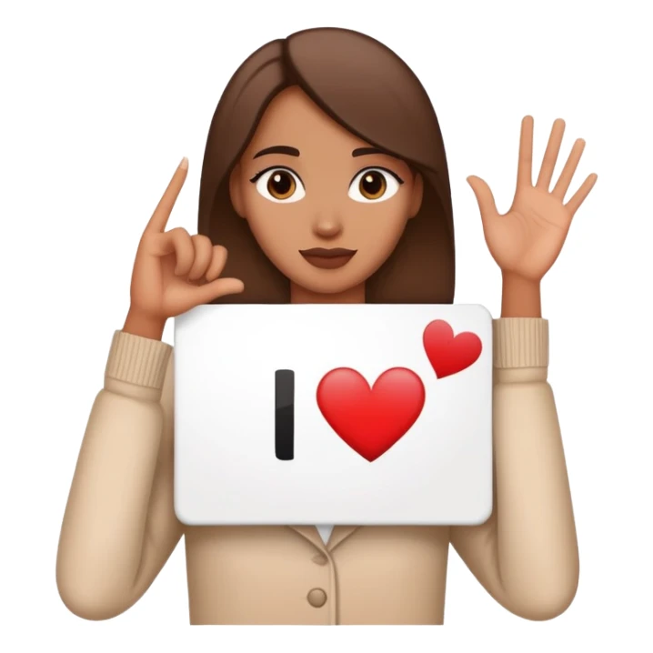 Lady with I love Liam sign sticker