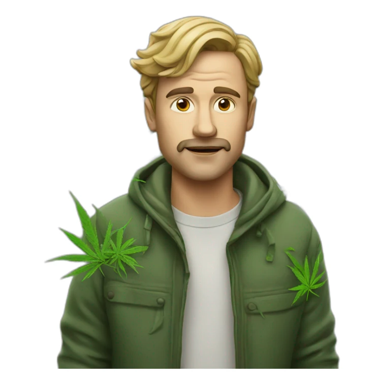 homme qui fume du cannabis amsterdam sticker