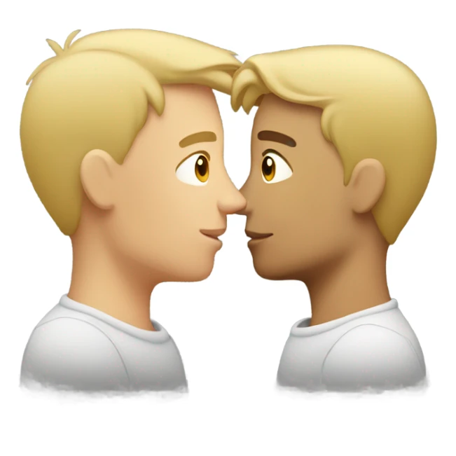 blonde white guy kissing a latino guy  sticker