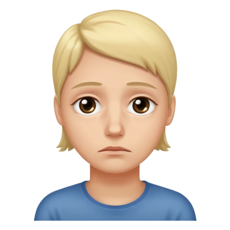 Emoji de cansado y triste con ojeras sticker