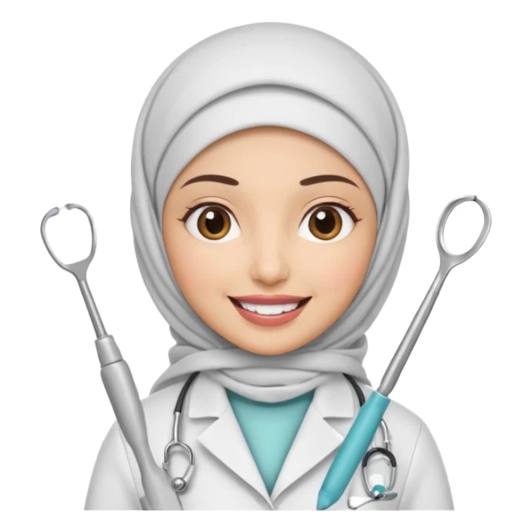 muslim women dentist sticker