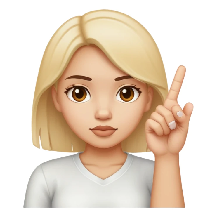 Girl sticking up the middle finger  sticker