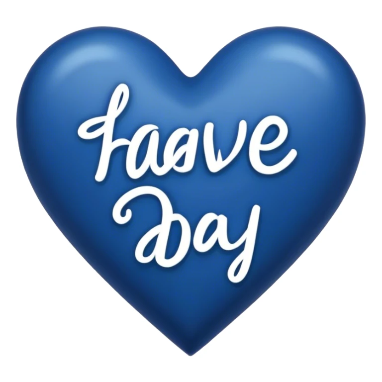 Dark blue heart with the words Have a Good Day in the middle sticker