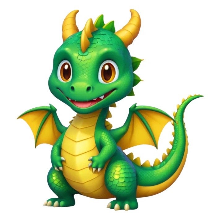 Cute cartoon dragon with fuck on it sticker