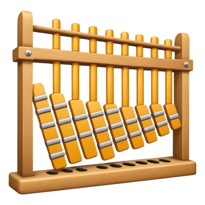 wooden glockenspiel instrument sticker