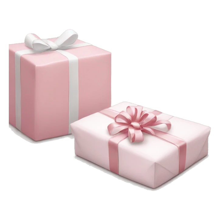 Light pink Christmas gifts under a white Christmas tree  sticker