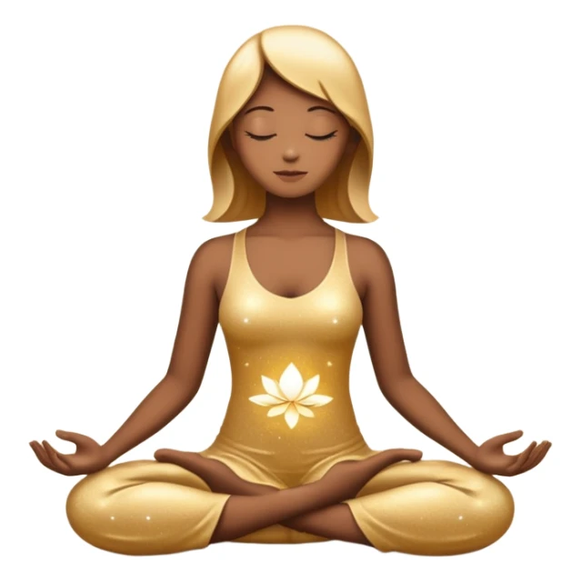 silhouette in lotus pose with sparkles sticker