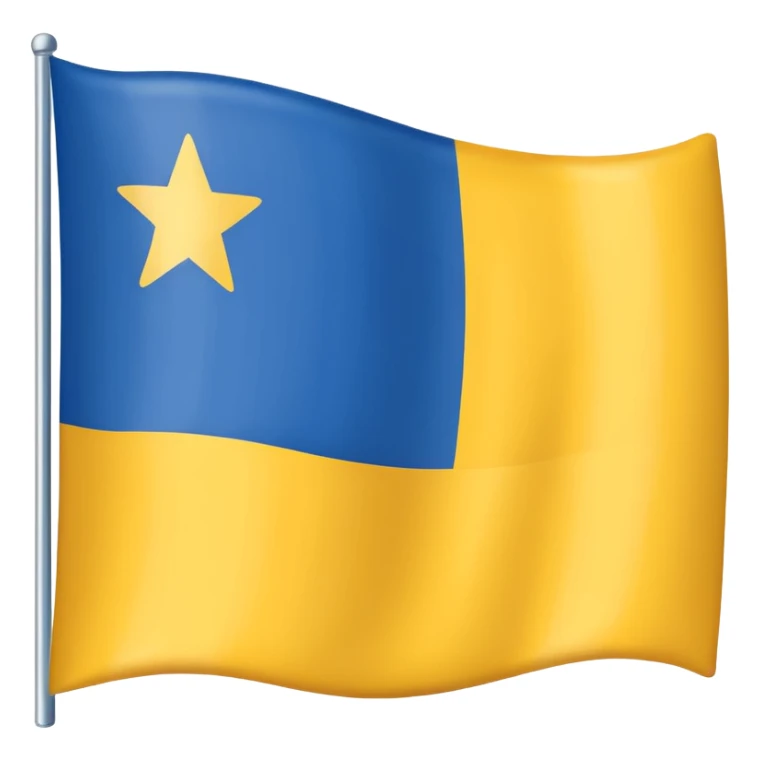 Un drapeu avec 3 couleurs a l'horizontal , le bleu en haut le blanc au centre et le jaune en bas  sticker