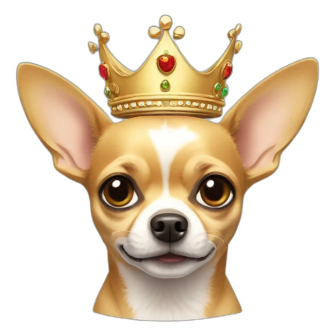 Chihuahua with a crown on his head sticker