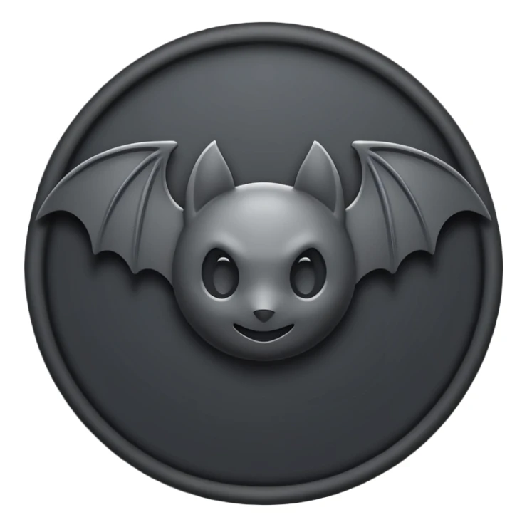 Make a emoji of bat logo pro level  sticker