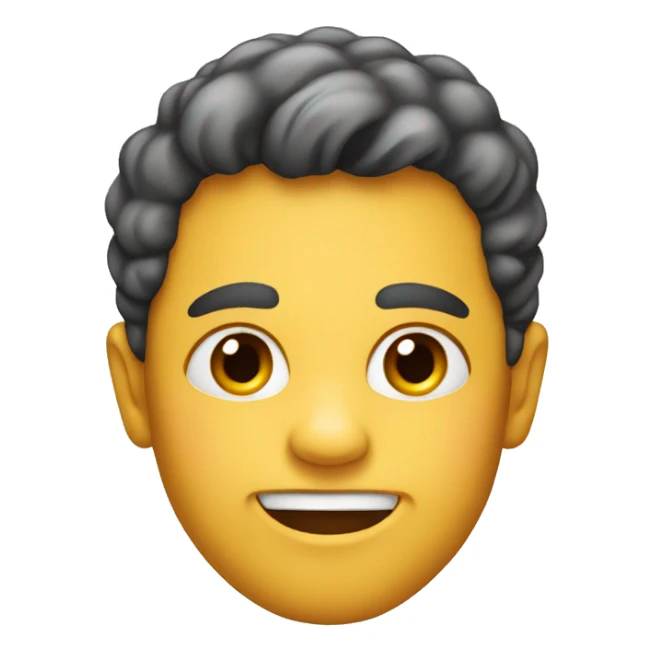 emoji showing off its jawline sticker