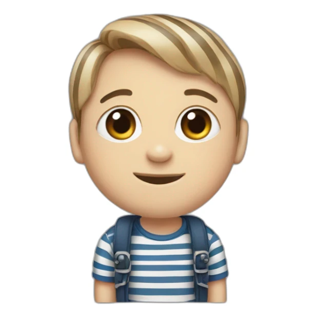 Pugsley adams with striped T-shirt sticker
