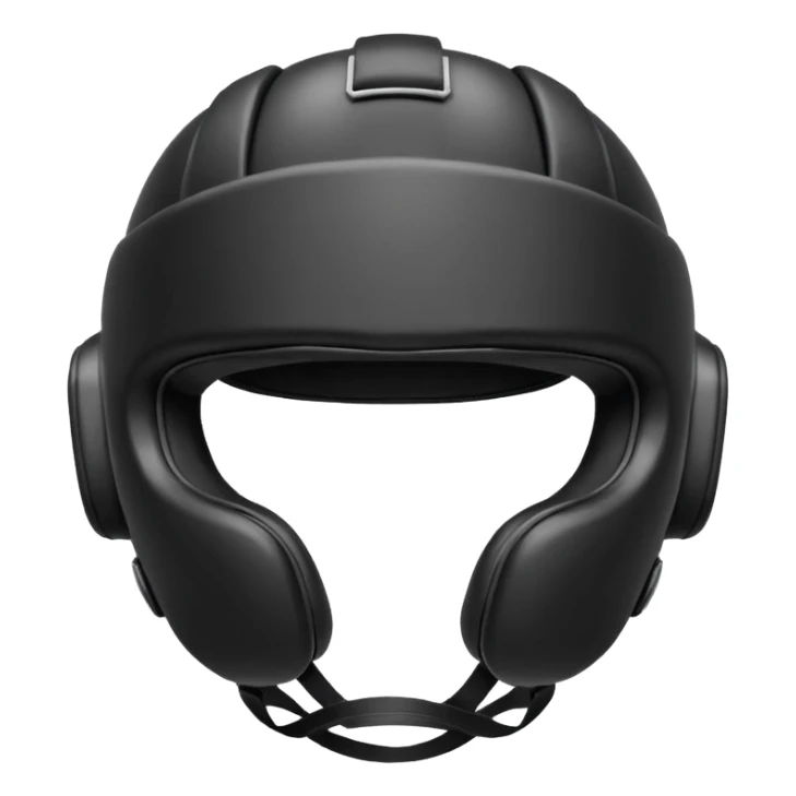 MMA headgear object icon, protective sparring helmet, padded texture, 3D cartoon, mobile game icon style, centered, clean background, no text, no watermark sticker