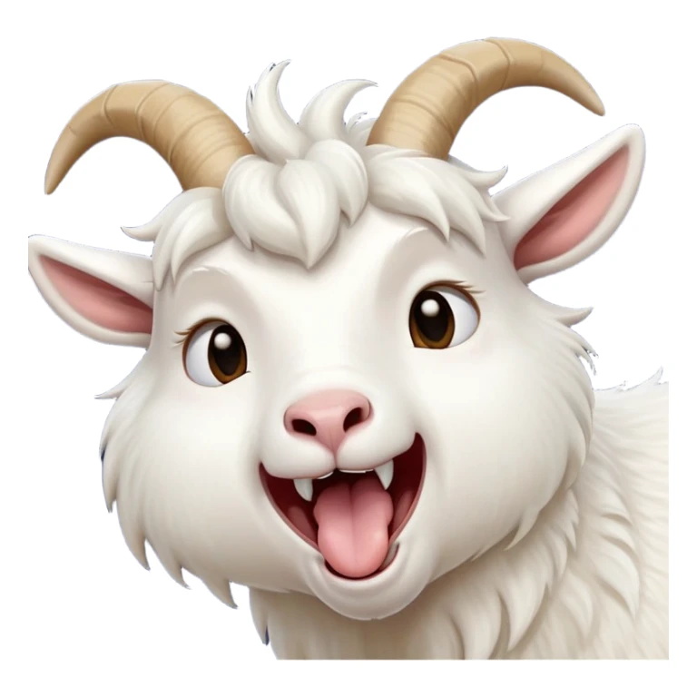 cinematic-cute-yawning-white-goat-portrait-emoji,-head-tilted-slightly-with-a-dramatic,-wide-open-yawn,-showcasing-a-soft,-downy-white-fur-with-delicate-horns-and-gently-drooping-ears,-round-eyes-barely-open-in-drowsy-contentment, sticker