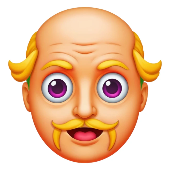 Italian Brainrot meme with colorful and exaggerated features sticker