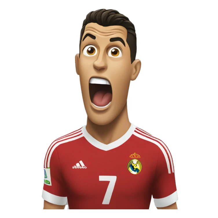 cristiano ronaldo shouting siuuu sticker