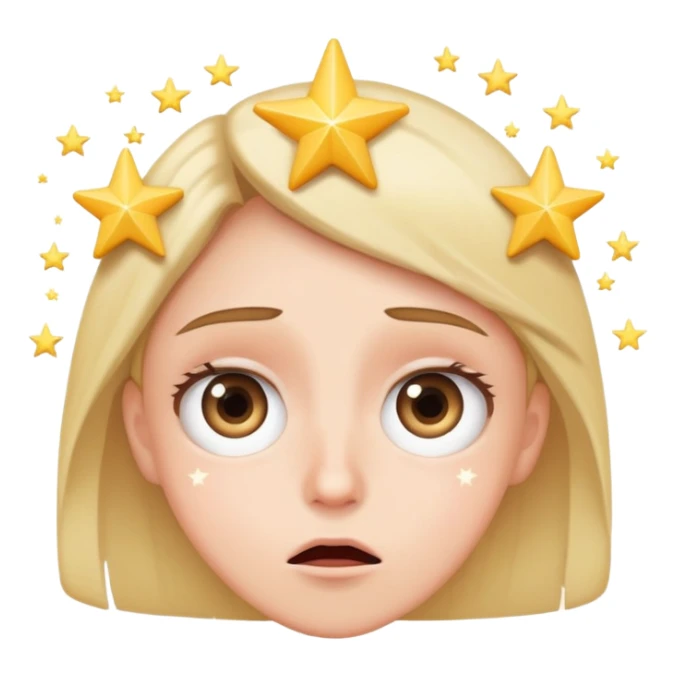 Stunned face with stars in the eyes sticker