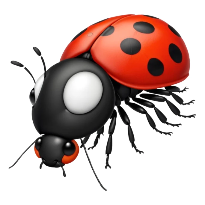 Ladybug giving a kiss in the air sticker