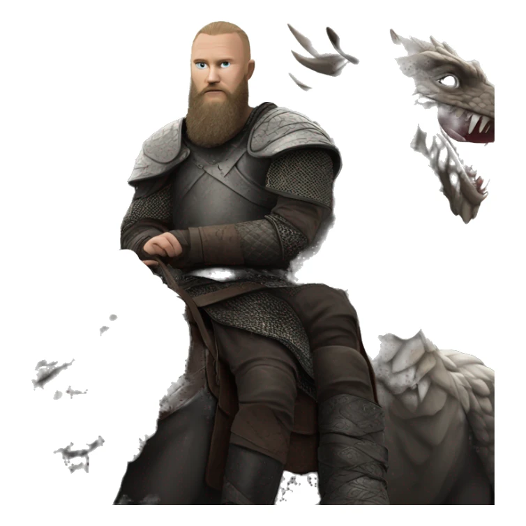 Ragnar on a game of thrones dragon sticker
