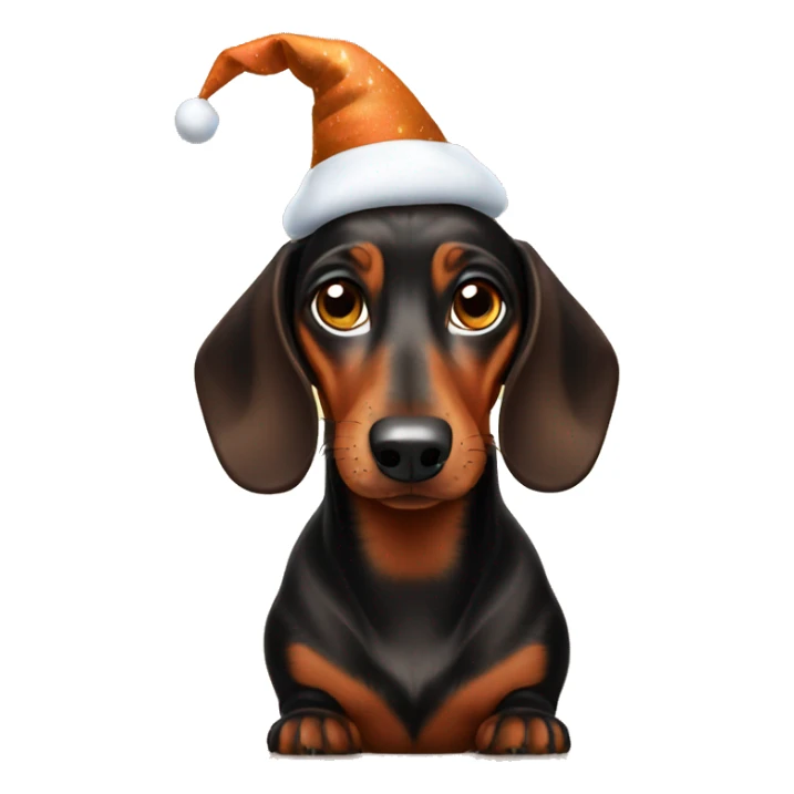 Brown Dachshund. Holiday. Halloween sticker