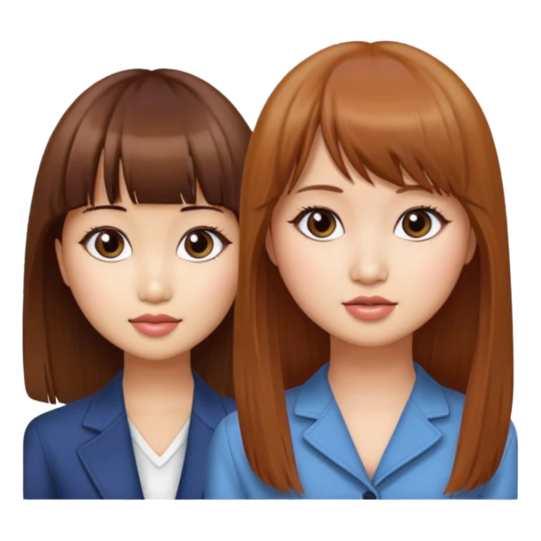 Brenda Song and Debby Ryan (straight bangs) sticker