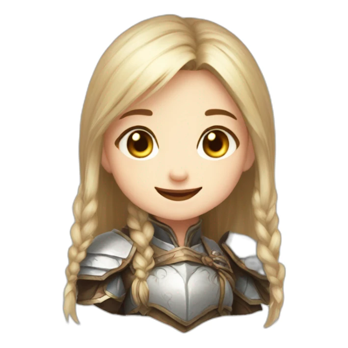 Lineage 2, dwarf girl, smile sticker