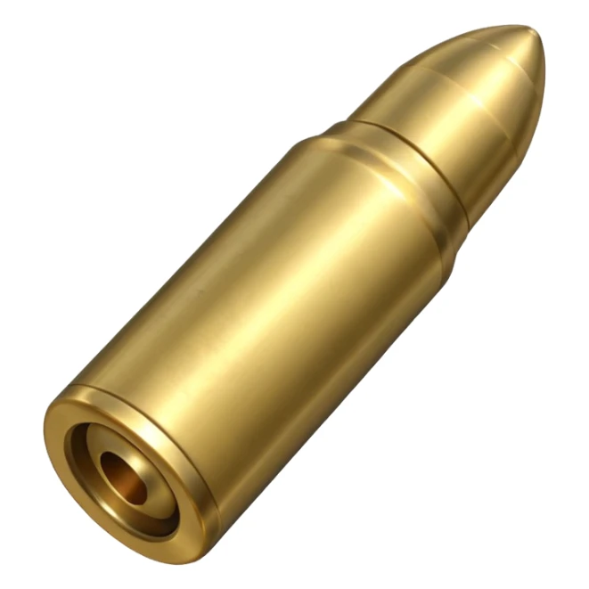 a single bullet sligly ratated to the right side sticker