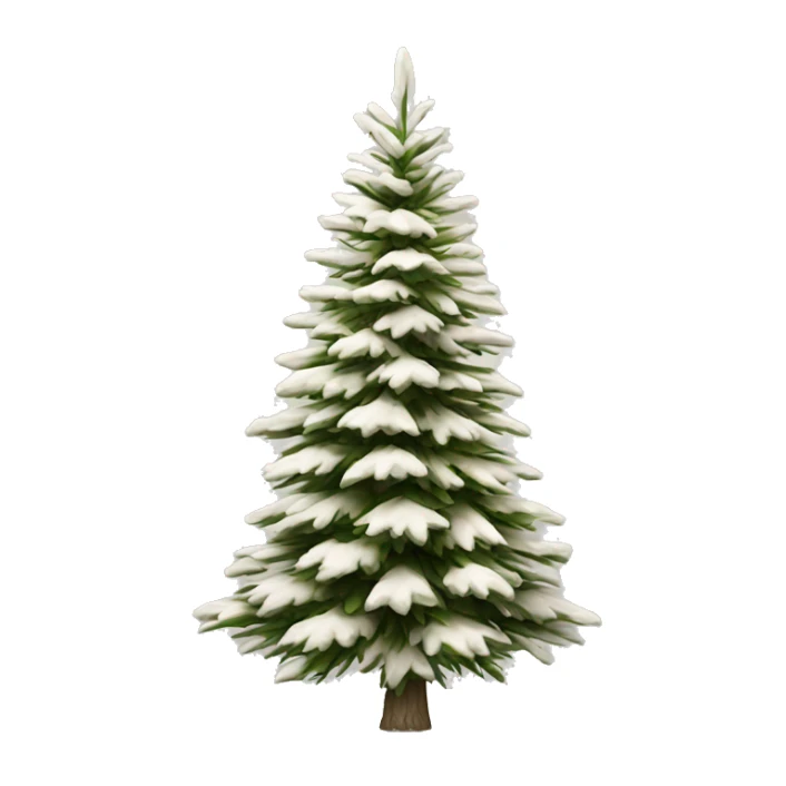 Realistic isolated off white fir christmas tree   sticker
