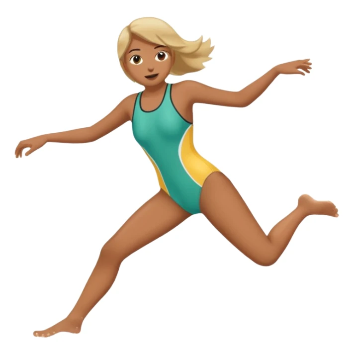 Happy with feet kicking behind  sticker