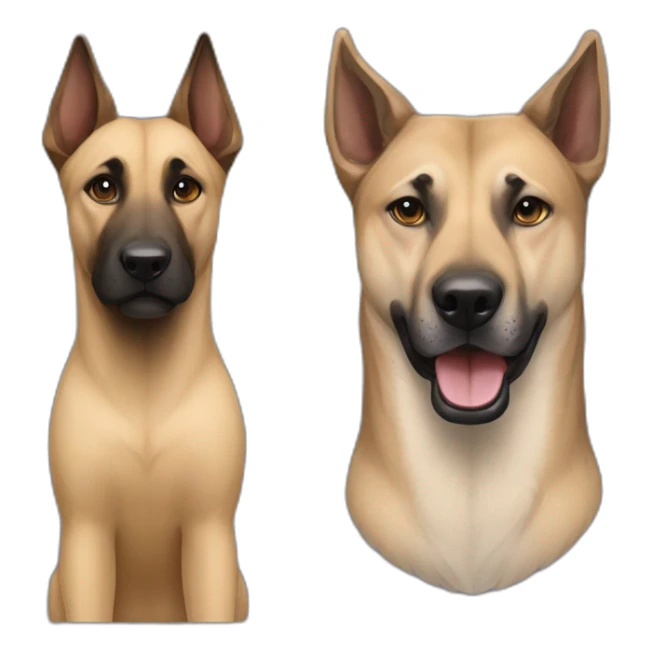 Mixture between a kangal dog and a malinois dog sticker