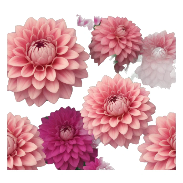 Cluster of dahlias sticker