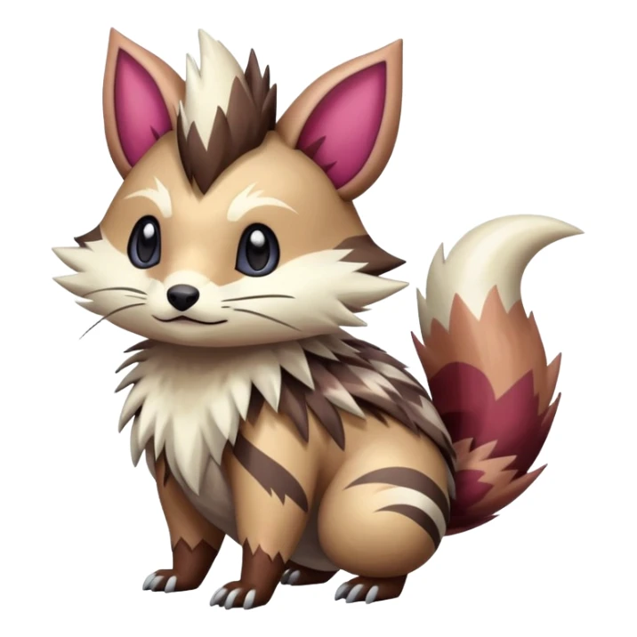 Colorful Linoone-Zigzagoon-Furret-hybrid sticker