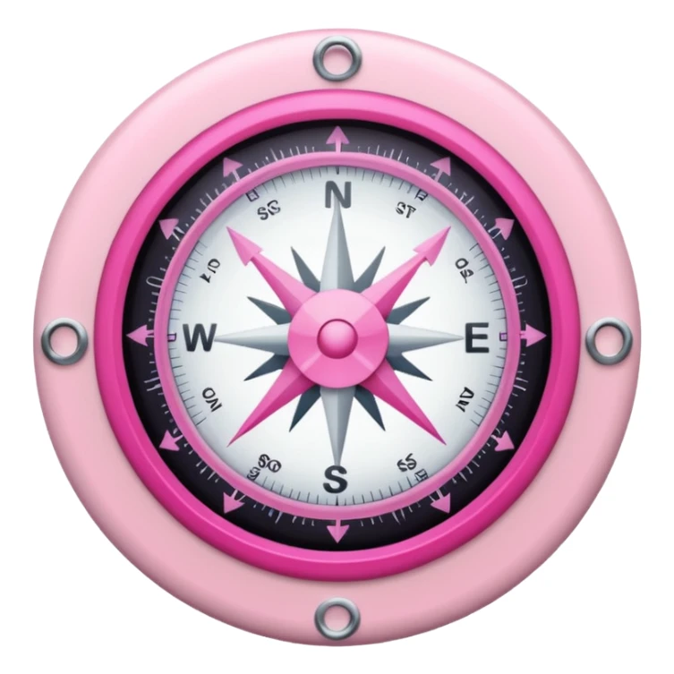 mix light pink dark pink and white girly internet compas sticker