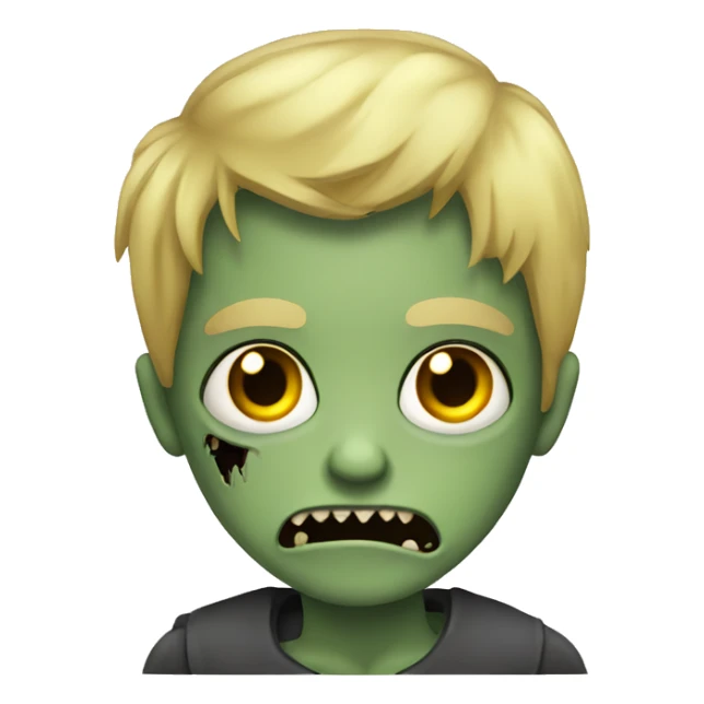 boy zombie with blonde hair sticker