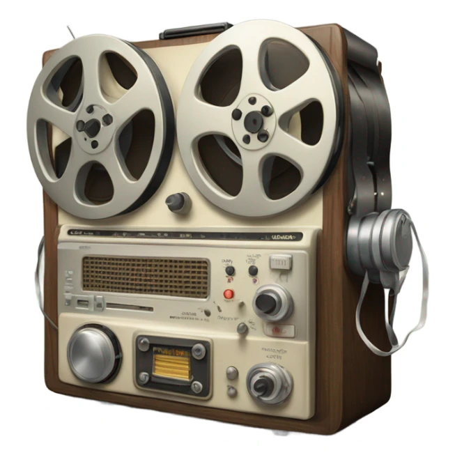 vintage magnetophone reel to reel sticker