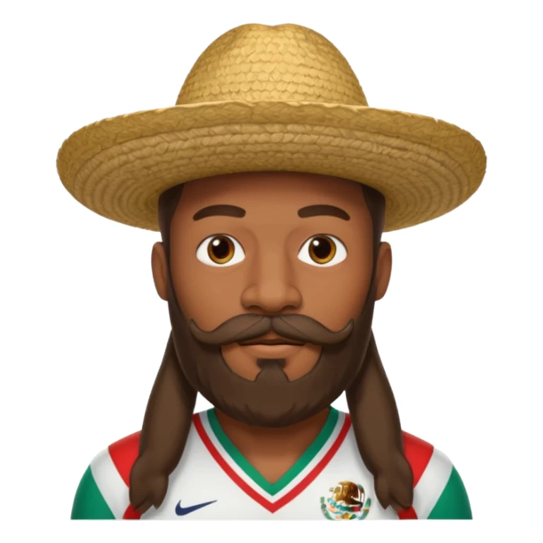 Mbappé avec une longue barbe et une moustache mexicaine  sticker