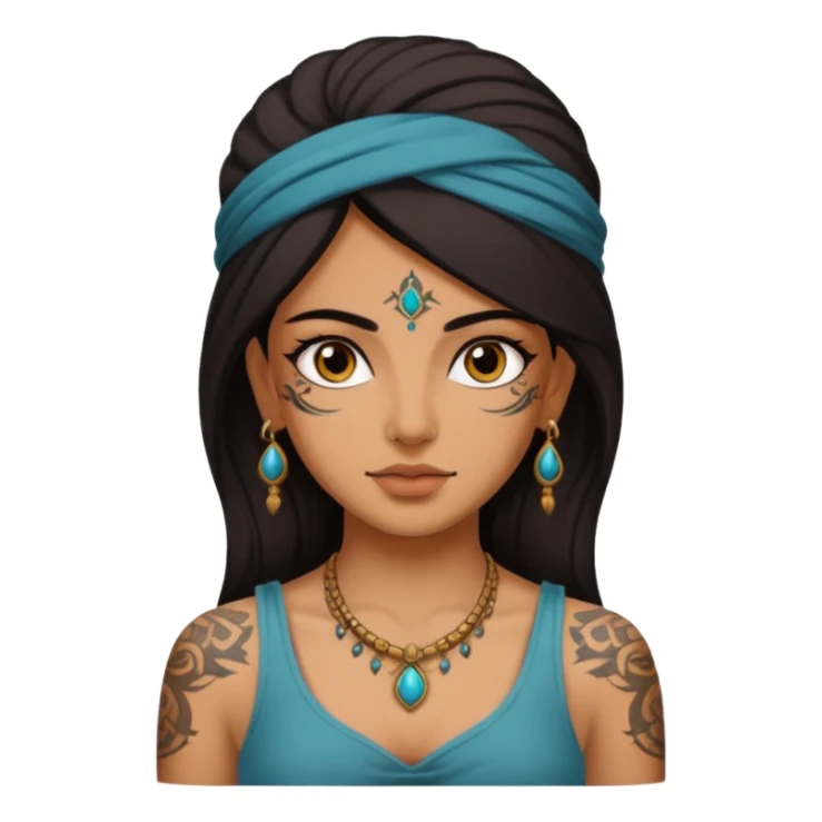 PERSIAN ancient GIRL with tatooed sticker
