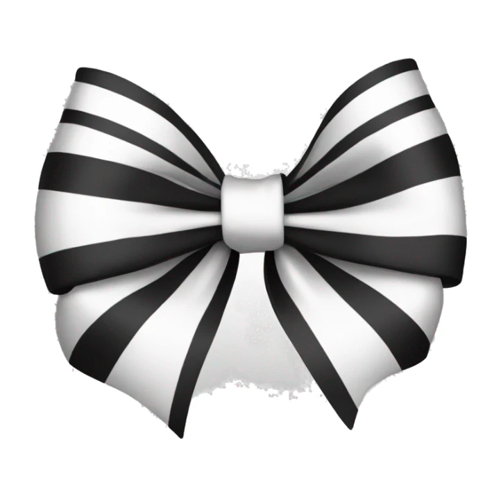 Black and white bow sticker