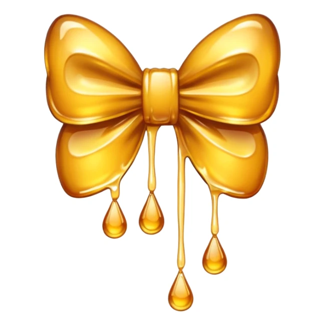 Bow made of honey sticker