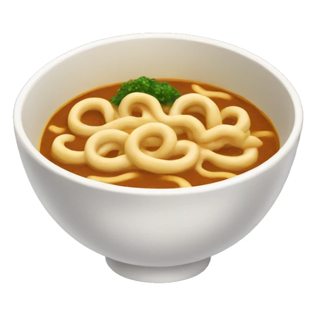 a bowl of curry udon sticker