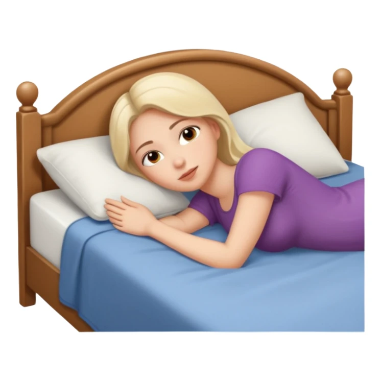 Femme qui cambré allongée sur son lit  sticker