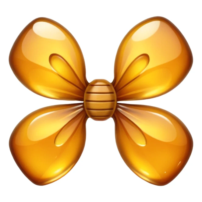 Bow made of honey sticker