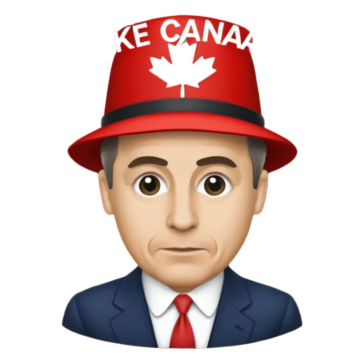 Red hat that says “Make Canada Worse Again- Mark Carney” sticker